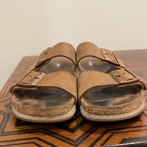 Birkenstock tan leather sandals size 37